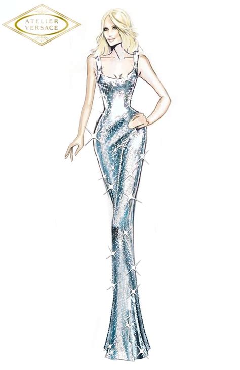 donatella versace 1997 dress|donatella versace design sketches.